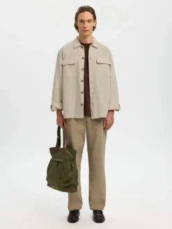 SLH-LEROY LINEN BLEND OVERSHIRT LS NOOS pure cashmere