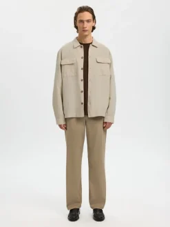 SLH-LEROY LINEN BLEND OVERSHIRT LS NOOS pure cashmere