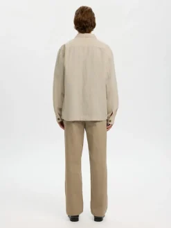 SLH-LEROY LINEN BLEND OVERSHIRT LS NOOS pure cashmere