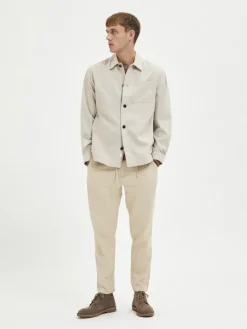 SLHLOOSEBLAS-LINEN OVERSHIRT LS W NOOS angora