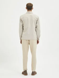 SLHLOOSEBLAS-LINEN OVERSHIRT LS W NOOS angora
