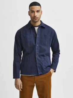 SLHLOOSETONY OVERSHIRT LS W NOOS navy blazer