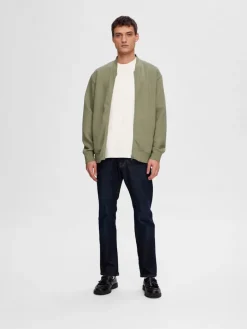 SLHMACK SWEAT BOMBER LS NOOS vetiver