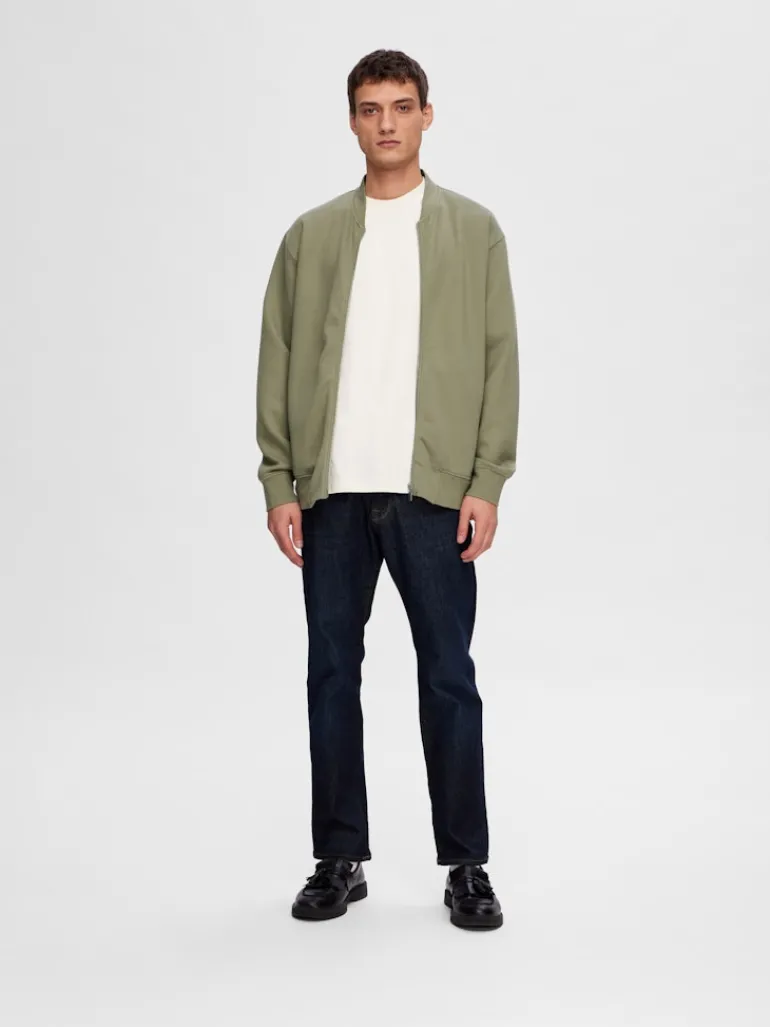 SLHMACK SWEAT BOMBER LS NOOS vetiver