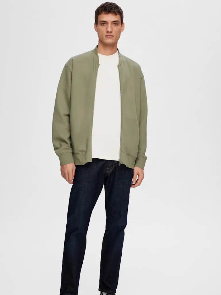 SLHMACK SWEAT BOMBER LS NOOS vetiver