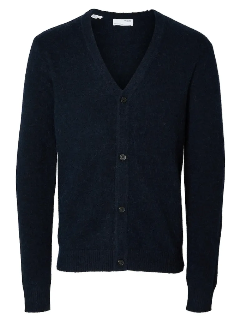 SLHRAI LS KNIT BUTTON CARDIGAN sky captain