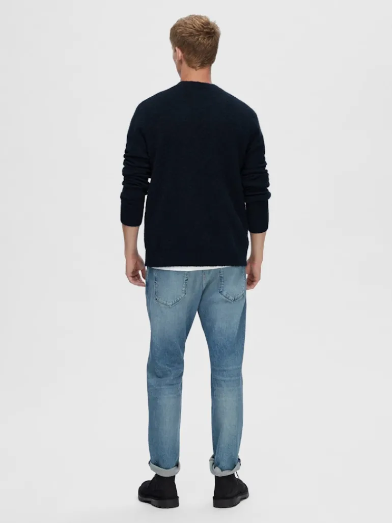 SLHRAI LS KNIT BUTTON CARDIGAN sky captain
