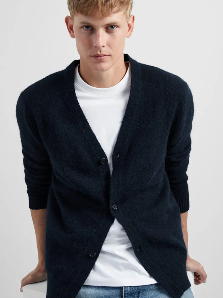 SLHRAI LS KNIT BUTTON CARDIGAN sky captain