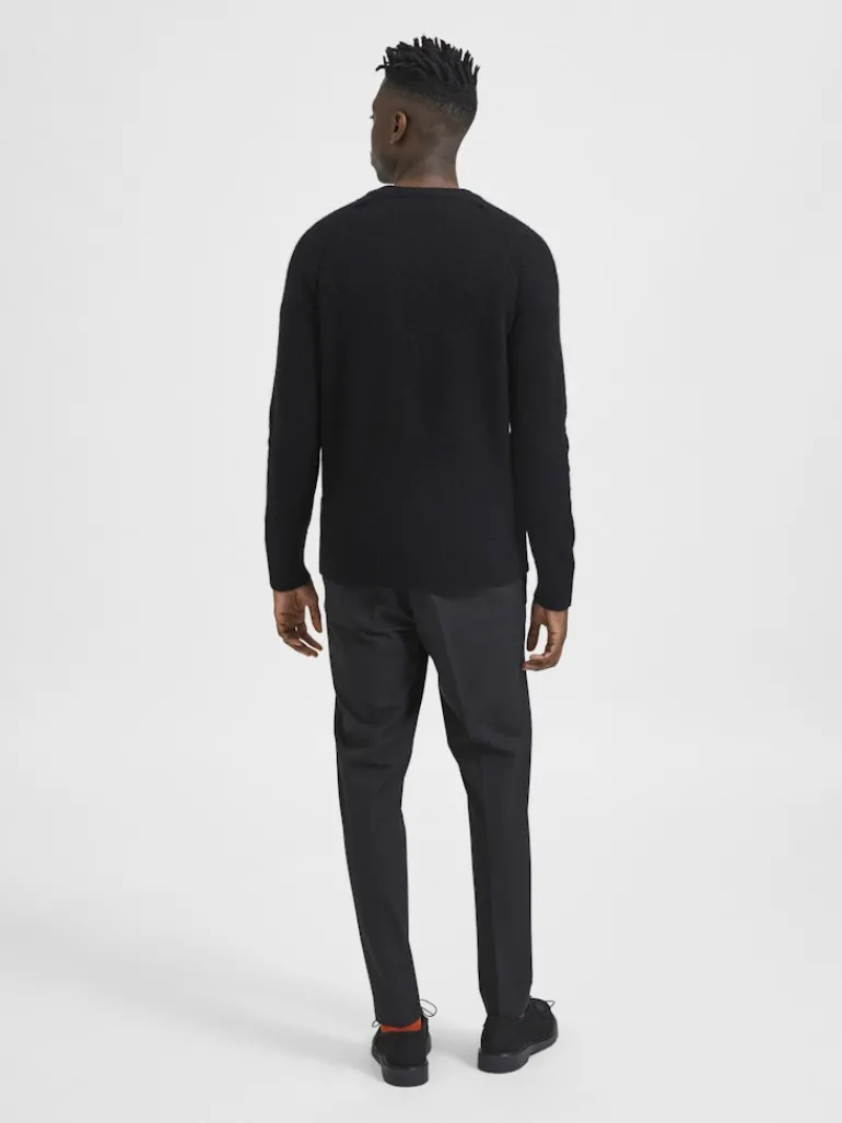 SLHRAI LS KNIT CREW NECK NOOS black