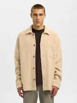 SLHREGFRED STRUCTURED OVERSHIRT egret