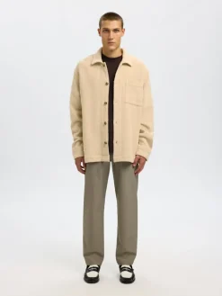 SLHREGFRED STRUCTURED OVERSHIRT egret