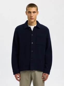 SLHREGFRED STRUCTURED OVERSHIRT sky captain