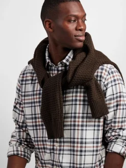 SLHREGOWEN-FLANNEL MIX SHIRT LS W egret