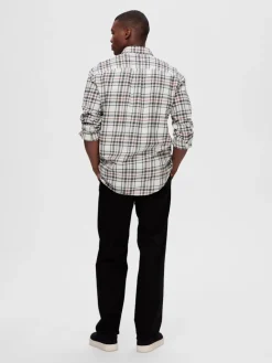 SLHREGOWEN-FLANNEL MIX SHIRT LS W egret