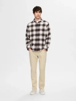 SLHREGOWEN-GRINDLE CHECK SHIRT LS chocolate torte