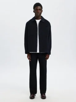 SLHREGTATE CORD OVERSHIRT sky captain