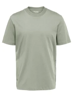 SLHRELAXCOLMAN SS O-NECK TEE B COLL desert sage