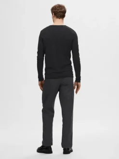SLHROME LS KNIT CREW NECK NOOS schwarz2