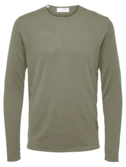 SLHROME LS KNIT CREW NECK NOOS vetiver