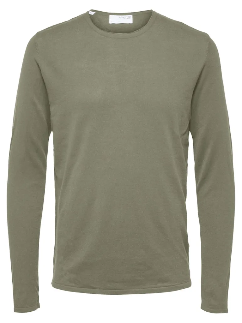 SLHROME LS KNIT CREW NECK NOOS vetiver