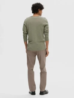 SLHROME LS KNIT CREW NECK NOOS vetiver