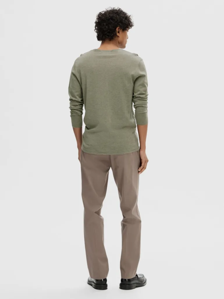 SLHROME LS KNIT CREW NECK NOOS vetiver