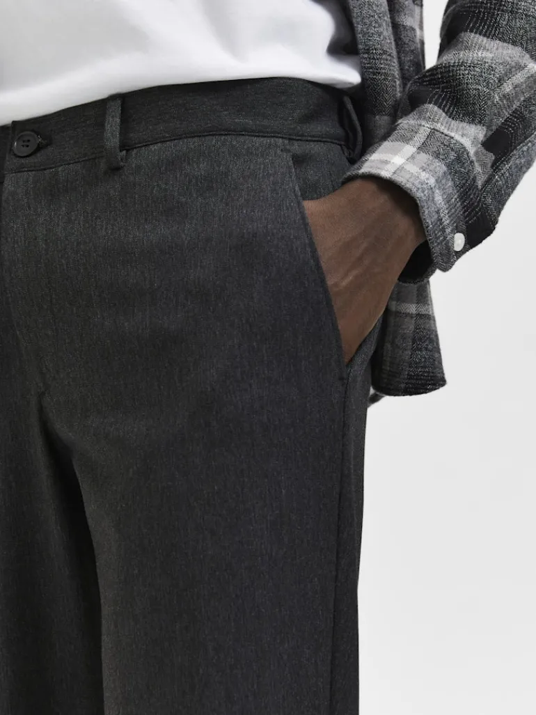 SLHSLIM-BEST 175 FLEX PANTS B NOOS dark grey melange
