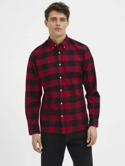 SLHSLIMFLANNEL SHIRT LS W NOOS biking red