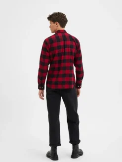 SLHSLIMFLANNEL SHIRT LS W NOOS biking red