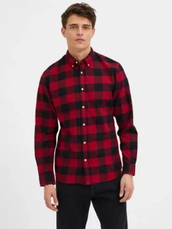 SLHSLIMFLANNEL SHIRT LS W NOOS biking red