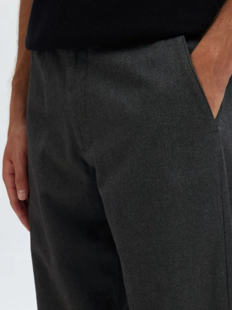 SLH175-SLIM MILES BRUSHED PANT W NOOS dark grey