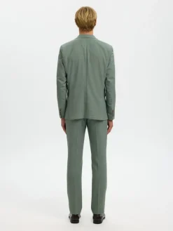 SLHSLIM-OASIS LINEN BLZ NOOS light green melange