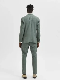 SLHSLIM-OASIS LINEN BLZ NOOS light green melange