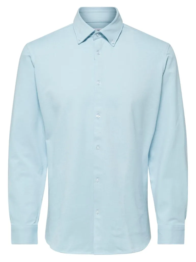 SLHSLIMOLIVER-KNIT FLEX SHIRT LS B dream blue