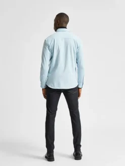 SLHSLIMOLIVER-KNIT FLEX SHIRT LS B dream blue