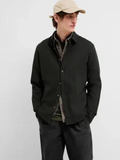 SLHSLIMOWEN-BRUSHED SHIRT LS NOOS morel