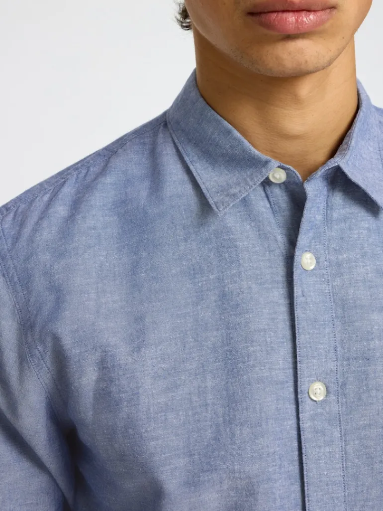 SLHSLIM-SUN SHIRT LS NOOS medium blue denim