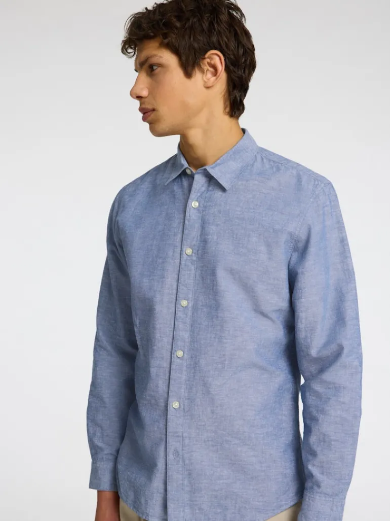 SLHSLIM-SUN SHIRT LS NOOS medium blue denim