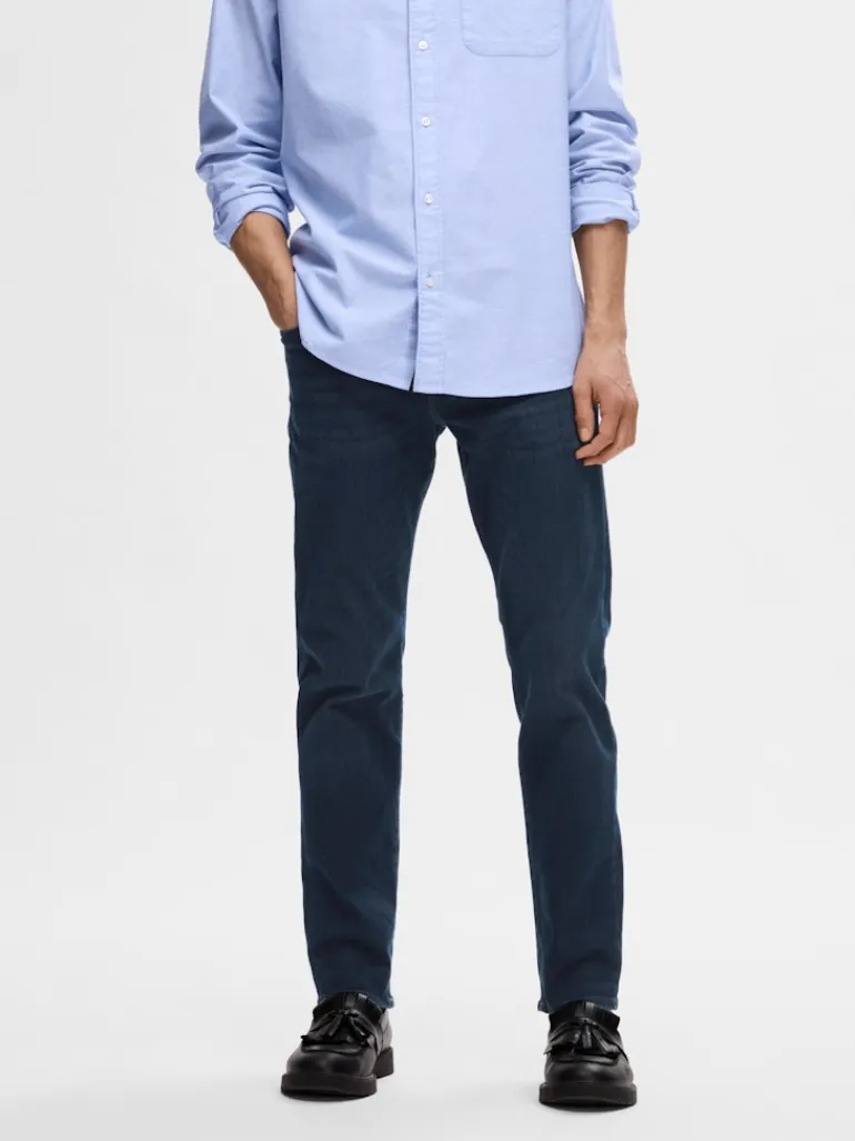 SLH196-STRAIGHT SCOTT 6155 BB JNS NOOS blue black denim
