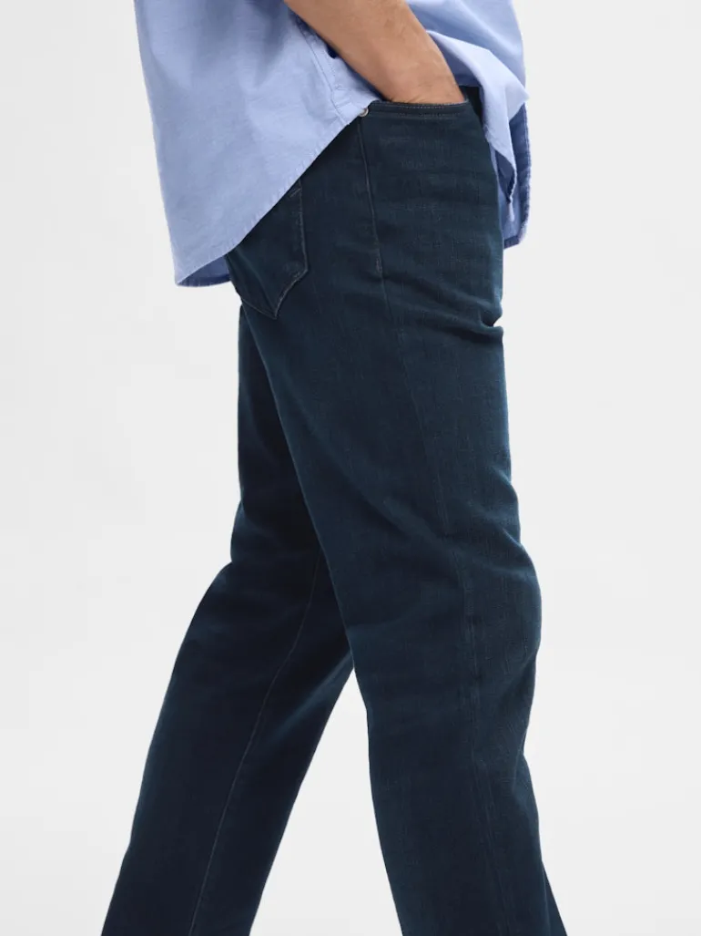 SLH196-STRAIGHT SCOTT 6155 BB JNS NOOS blue black denim