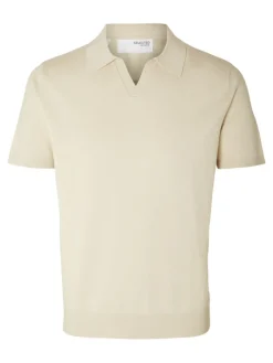 SLHTELLER SS KNIT POLO NOOS fog