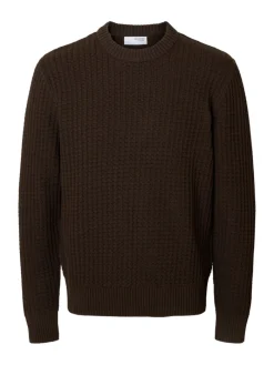 SLHTOM LS KNIT STRUCTURE CREW NECK delicioso