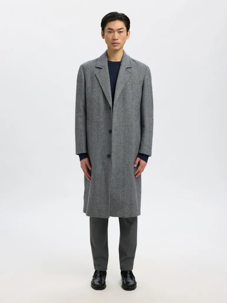 SLHTRAY LS KNIT MERINO CREW NECK NOOS navy blazer