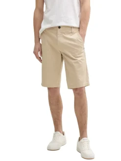 Slim Chino Shorts beige triangle print