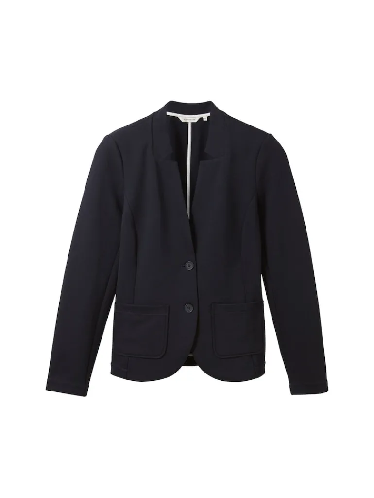 Slim Fit Blazer mit Ottoman Struktur sky captain blue