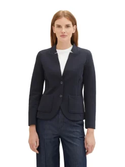 Slim Fit Blazer mit Ottoman Struktur sky captain blue
