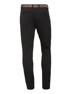 Slim Fit Chino Hose mit Gürtel black