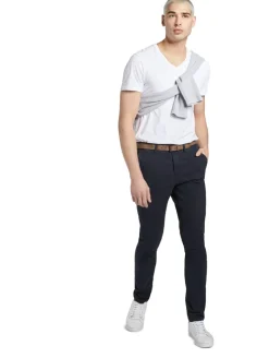 Slim Fit Chino Hose mit Gürtel sky captain blue