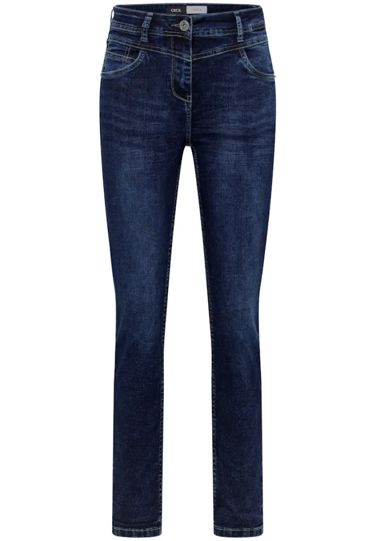Slim Fit Jeans mid blue used wash