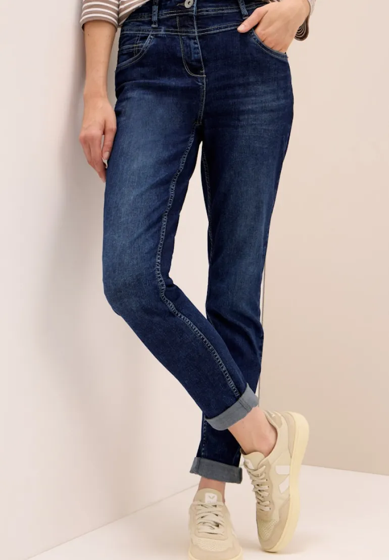 Slim Fit Jeans mid blue used wash